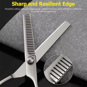 professional stainless steel thinning scissors – sharp edge hair cutting & styling shears | ironcure industries